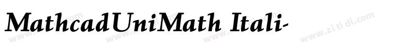 MathcadUniMath Itali字体转换